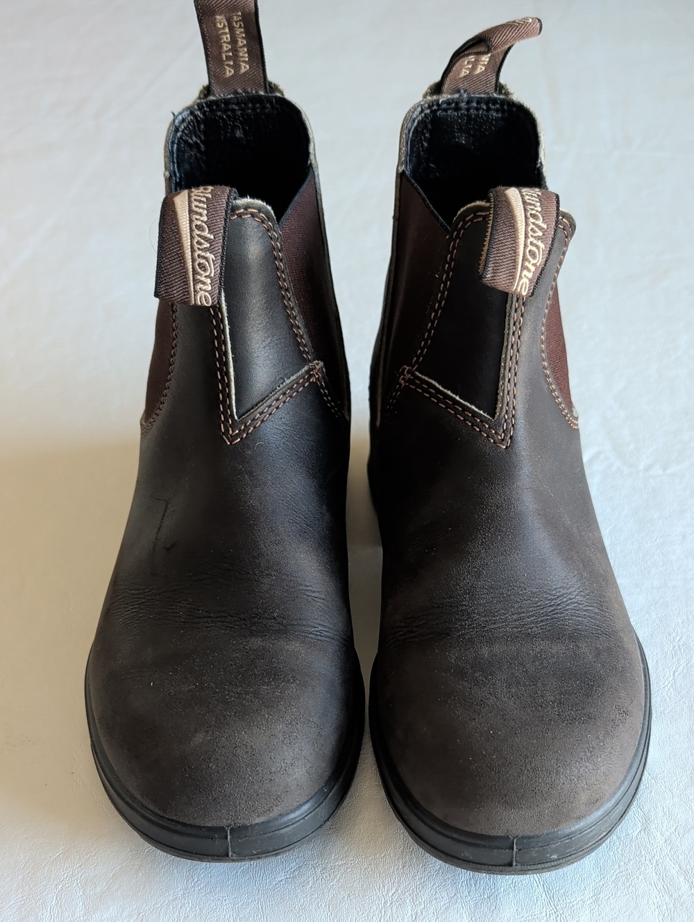 Blundstone Chelsea Boots Dark Walnut Brown Leather Men's Sz 4.5 Women's 6 / 6.5 - Picture 2 of 11